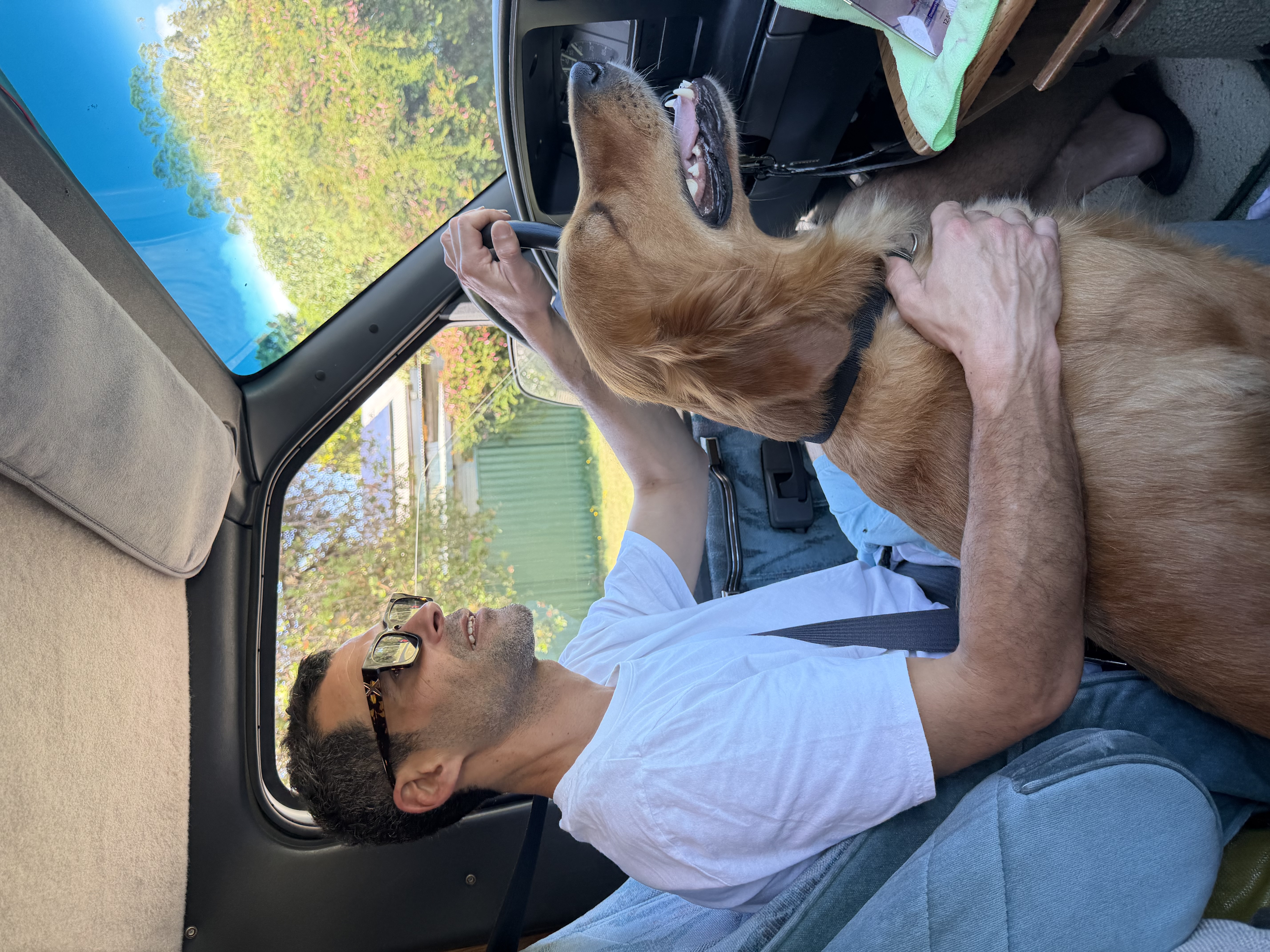 Lior and Chester heading to a job